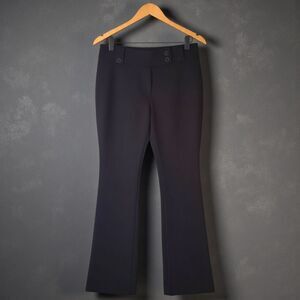 NWT Y2K Low Rise Flare Pants Black Stretch Trousers Medium Office Siren Boutique